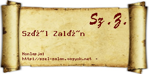 Szél Zalán névjegykártya