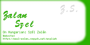 zalan szel business card