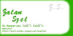 zalan szel business card